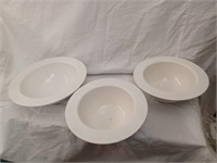 3 Ceramic Serving Bowls largest 12"dia