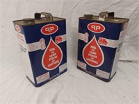 2 Vintage Advertising Stove & Lantern Gallon Cans