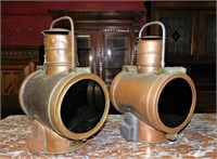 European Copper Nautical or Railroad Lanterns.