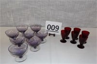 Purple Sherbet Glasses, Ruby Goblets