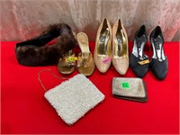 Vintage Beaded hand bags and shoes