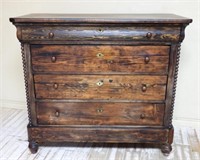 Rustic Louis Philippe Pine Commode.