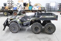Polaris 500 Sportsmen 6 Wheeler ATV w/ Snow Plow