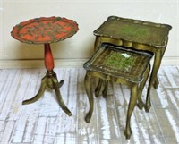Gilt Florentine Wine Table and Nesting Tables.
