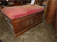 Fire Wood Box w/ Cushion Top