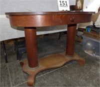 Oval Oak Table W/ Drawer