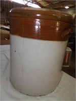 8 Gal.  Crock - Shows a Crack but Holds Water