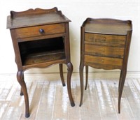 Louis XV Style Cabriole Leg Oak Side Cabinets.