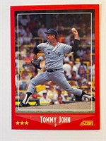 TOMMY JOHN 1988 SCORE CARD