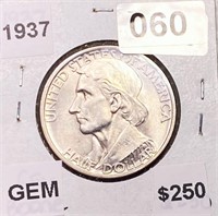 1937 Roanoke Silver Half Dollar GEM