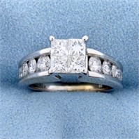 2ct TW Diamond Engagement Ring in 14k White Gold