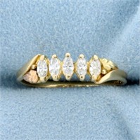 Vintage 1/2ct TW Marquise Diamond  Wedding or Anni