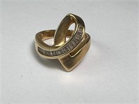 Gold Tone CZ Ring