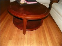 2 Tier Round wooden coffee table