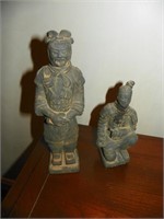 Pair of stone carved figurines