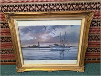Boat picture in fancy frame