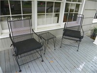 Outdoor rockers and table lot