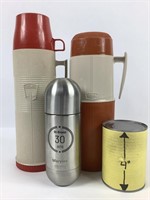 2 thermos vintage & bouteille inox