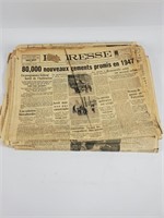 Lot de journaux montréalais vintage