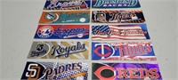 (10) Vintage MLB Bumper Stickers