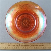 Imperial Glass Star Medallion Marigold Bowl 7&1/2"