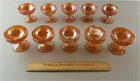 10ct Imperial Glass Hobstar Marigold Sherberts