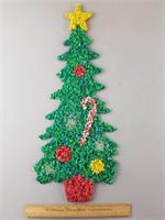 Vintage Melted Plastic Popcorn Christmas Tree 23"H