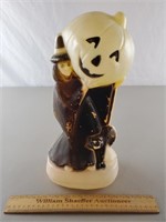 Vintage Blowmold Witch & Jack O Lantern 14 & 1/2"H