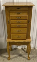 (L) 
Wooden Jewelry Armoire (
Approx