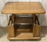 (L) 
Wooden Multi Tiered Side Table with