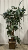 (L) 
Faux Potted Philodendron Plant with