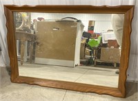 (L) 
Wooden Framed Wall Hanging Mirror
 (Approx