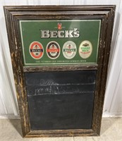 (AN) Beck’s Beer Advertisement Chalkboard