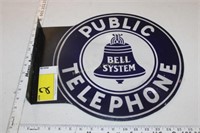 Bell Telephone double sided Porcelain sign