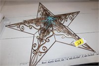 3 metal decorative stars