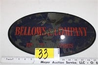 Bellows & Co Glass sign