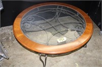 Bevel glass top coffee table