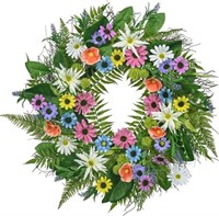 24" Summer Daisy Door Wreath