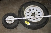 Trailer spare 205/75R15 & lawn mower tire