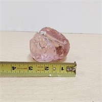 Large Pink Natural Glass Paperweight