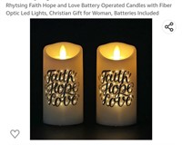 MSRP $25 Faith, Hope, Love LED Candles