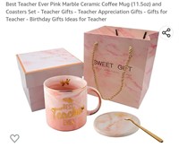 MSRP $20 Teacher Coffee Cup Gift Set