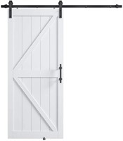 36in x 84in MDF Sliding Barn Door, White