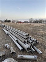1069 - 6"GATED PIPE PILE MISC. ALUM. APPROX. 32PC