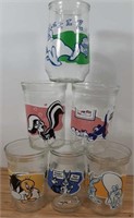 (6) 1994 Welch's Loony Tunes Collector Cups
