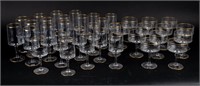 36 Lenox Wine Sherbet Drink Glasses Gold Rims
