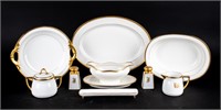 Lot Haviland France Orsay Gold Dinnerware Set +