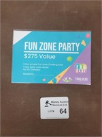 Fun zone party voucher $275 value trailhead