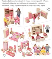 MSRP $48 Set of dollhouse furrniture