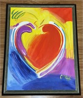 Peter Max Heart Canvas